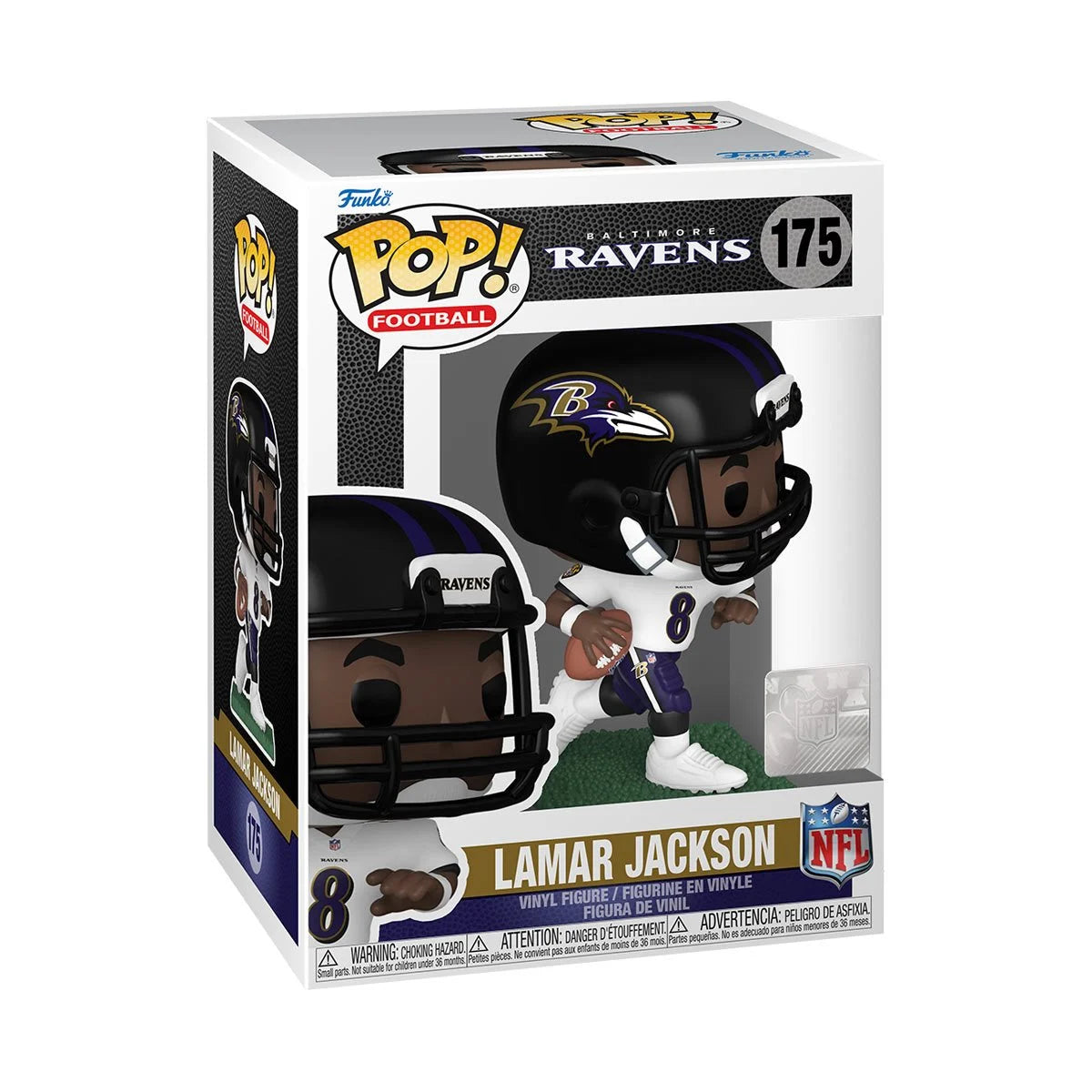 Lamar Jackson NFL Baltimore Ravens (Away) Pop! Vinyl Figure