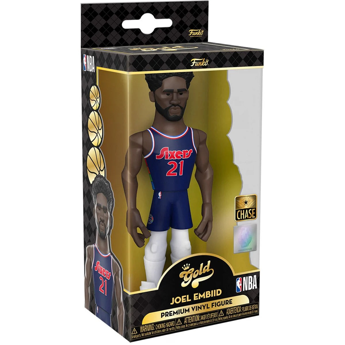 Joel Embiid (City Edition 2021) Sixers NBA  5-Inch Funko Vinyl Gold Figure w/ Chance of chase!
