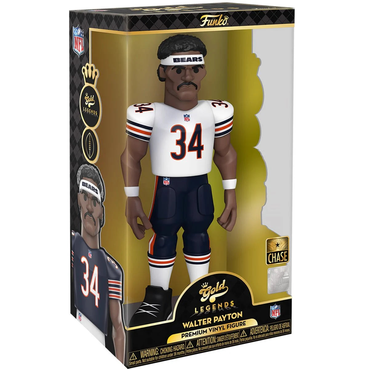 Walter Payton Bears NFL Legends 12-Inch Funko Vinyl Gold Figure w/ Chance of chase!