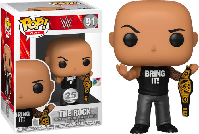 The Rock w/ WWE Championship Belt Funko Pop Figure Special Edition