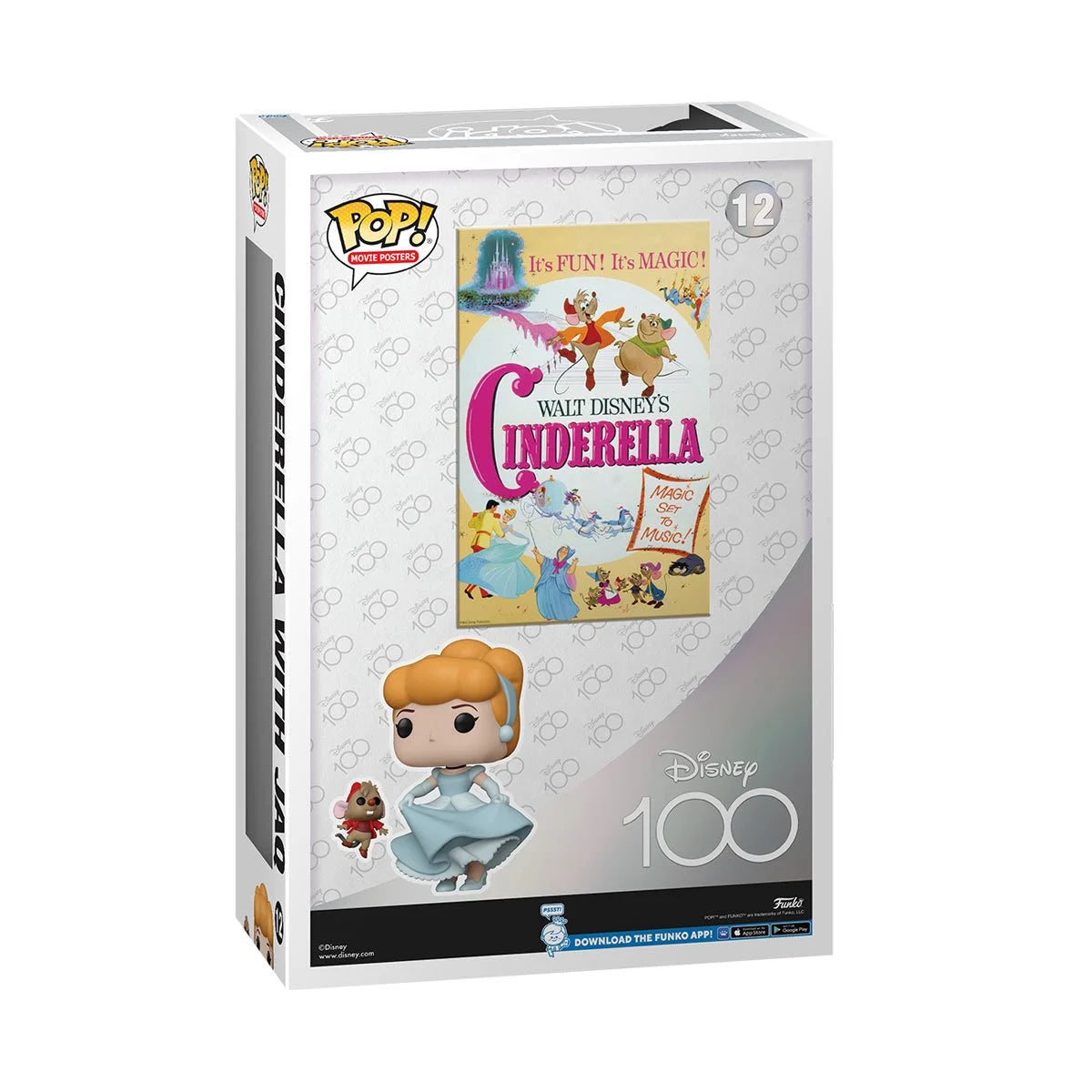 Cinderella with Jaq Disney 100 Funko Pop! Movie Poster with Case