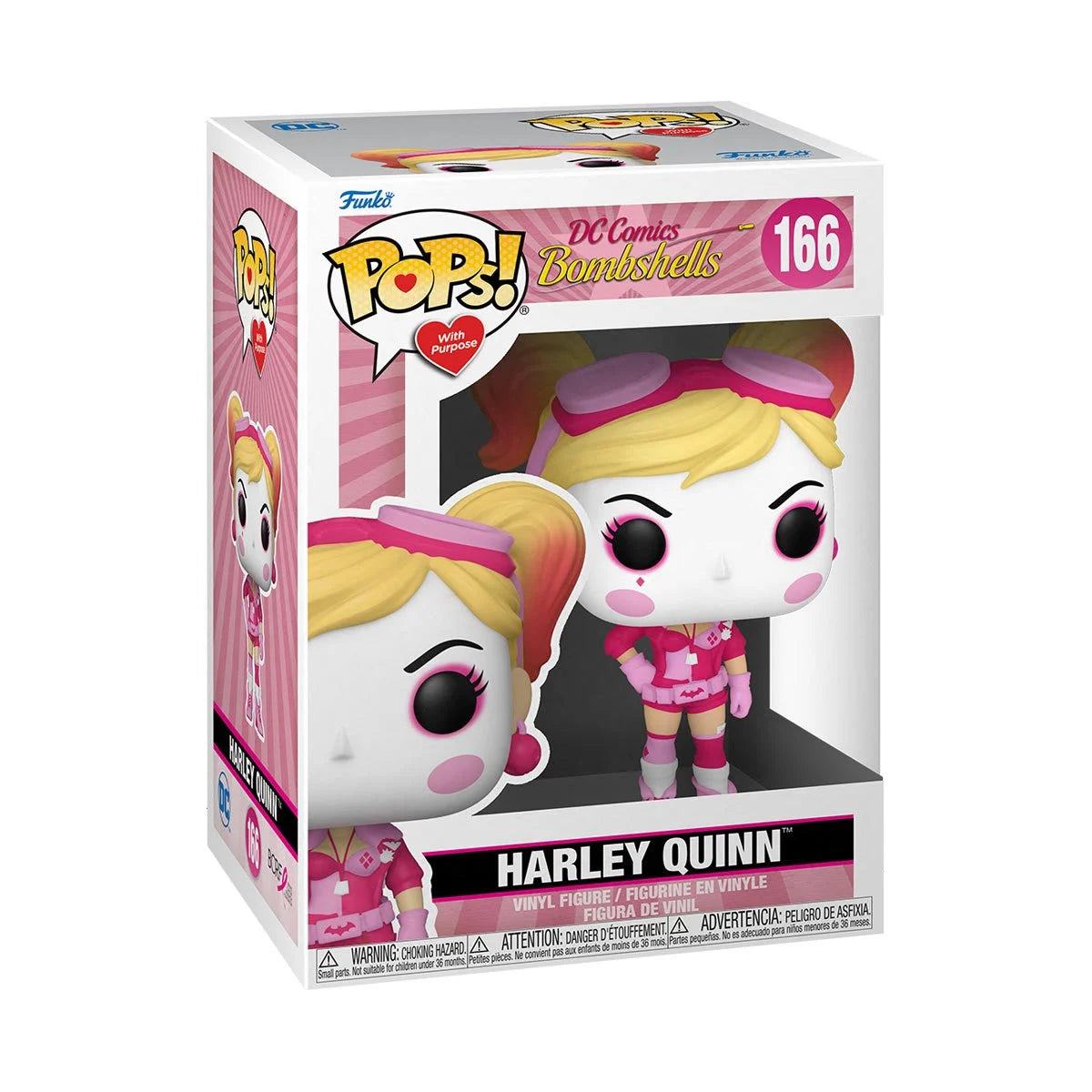 DC Bombshells Harley Quinn Breast Cancer Awareness Pop! Vinyl Figure - D-Pop