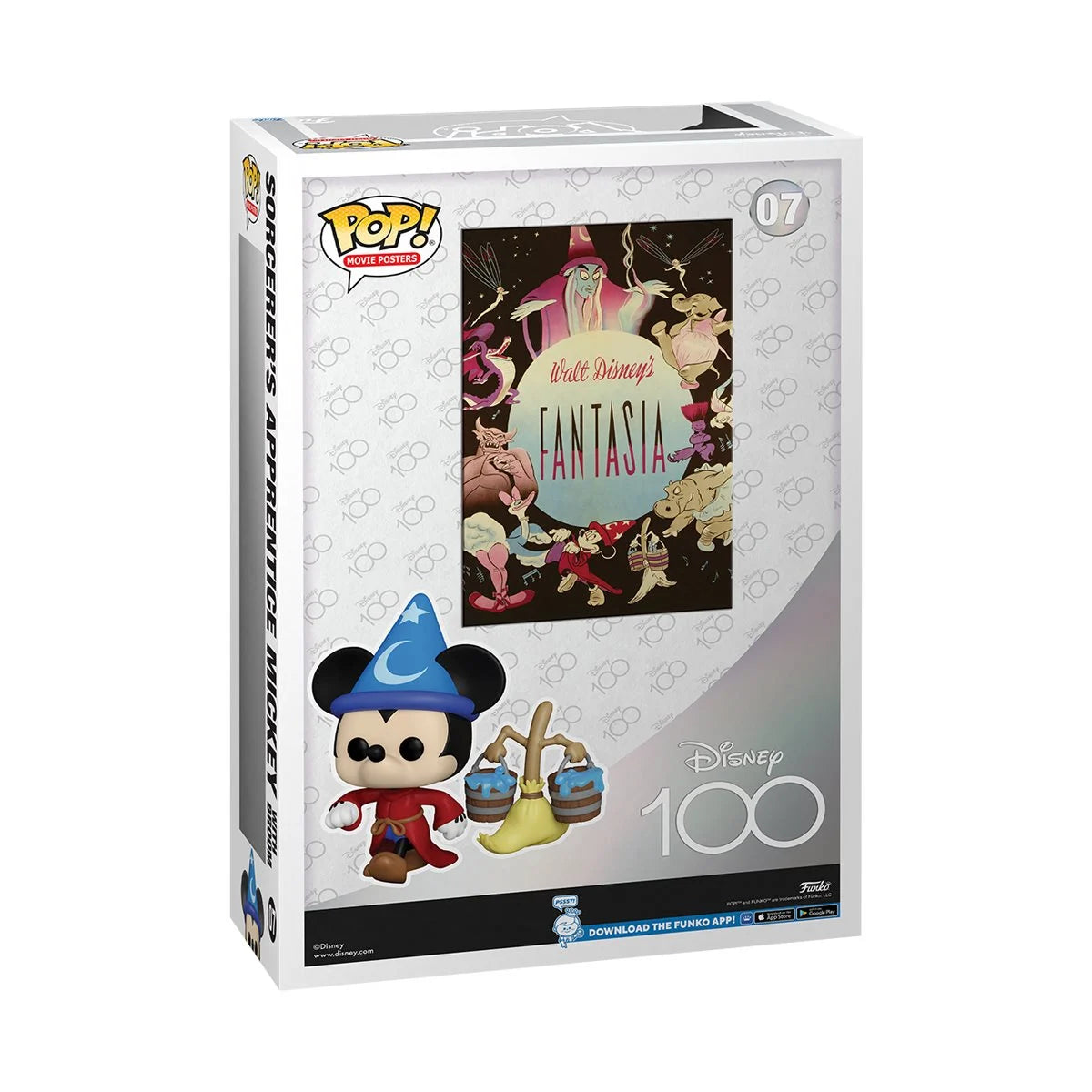 Sorcerer's Apprentice Mickey Fantasia Movie Poster Funko Pop! Disney 100
