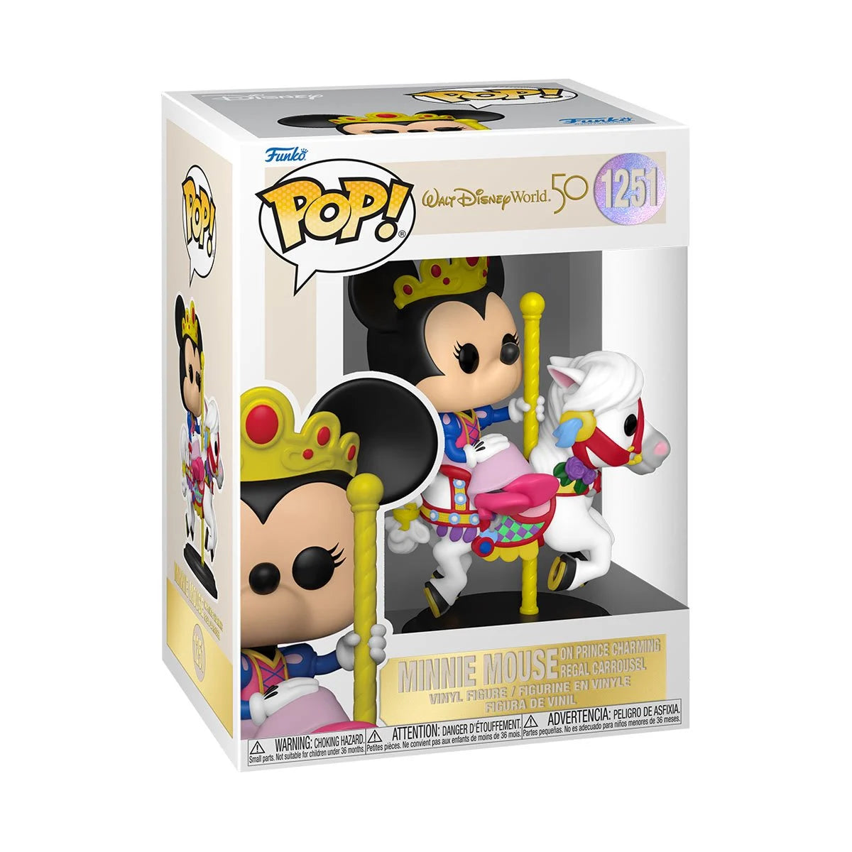 Minnie Mouse Walt Disney World 50th Anniversary on Prince Charming Regal Carrousel Pop! Vinyl Figure