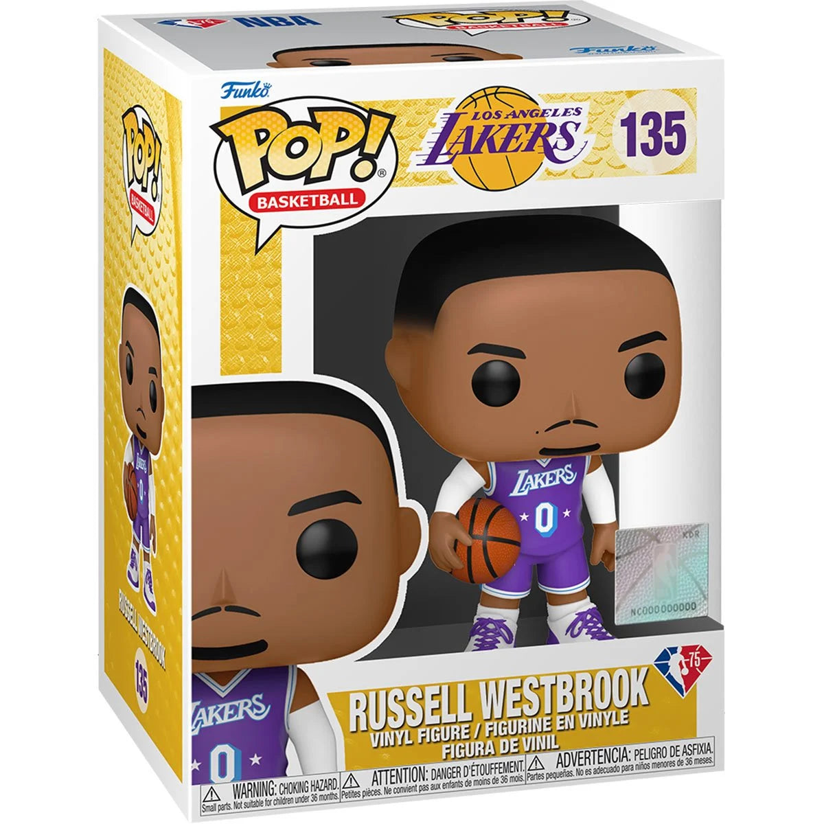 NBA Lakers Russell Westbrook (City Edition 2021) Pop! Vinyl Figure - D-Pop
