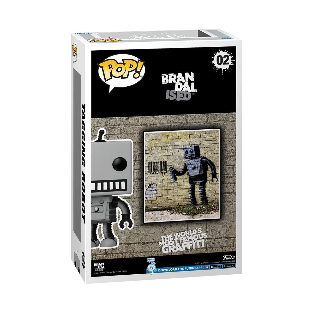 Tagging Robot Brandalised Pop! Art Cover Figure with Case