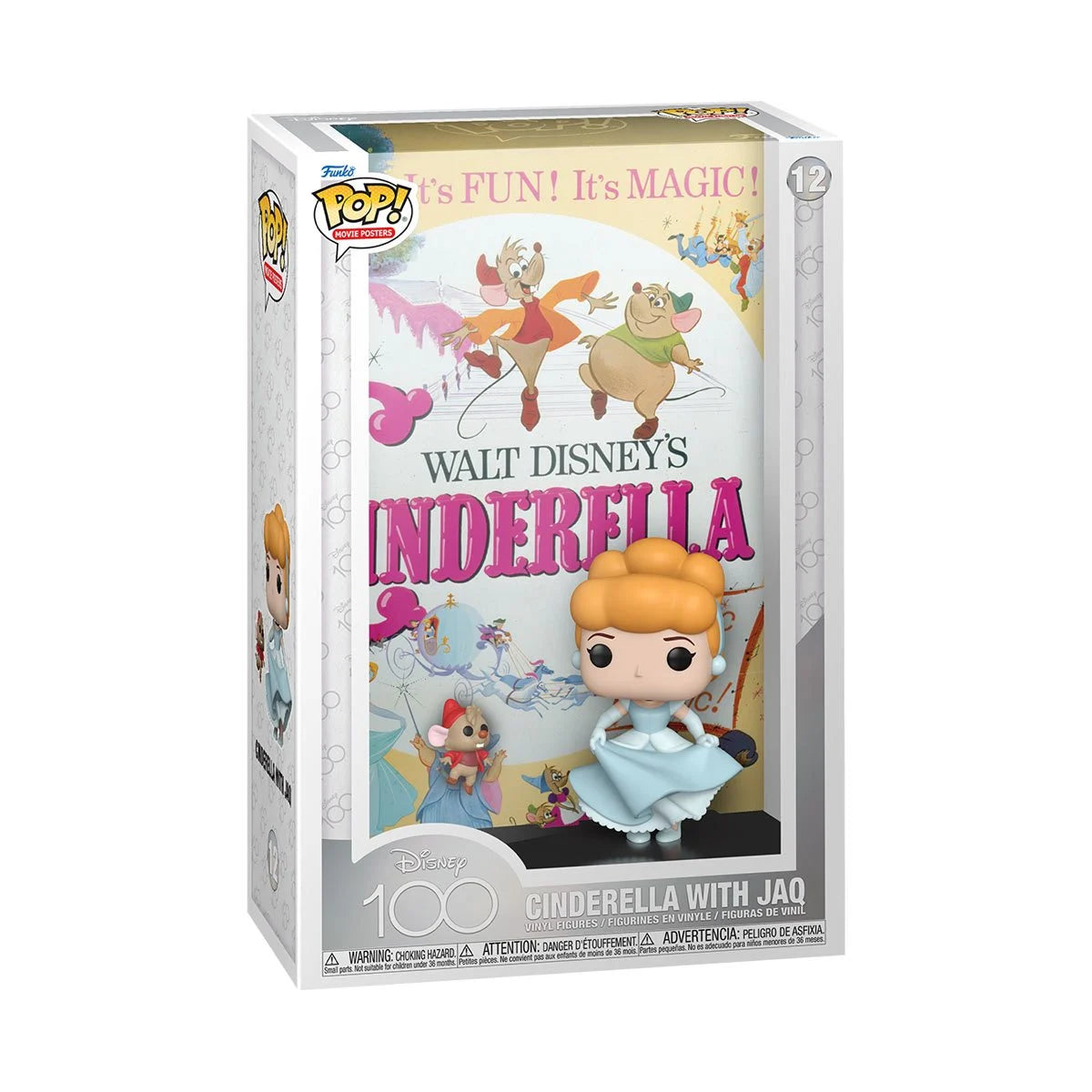 Cinderella with Jaq Disney 100 Funko Pop! Movie Poster with Case