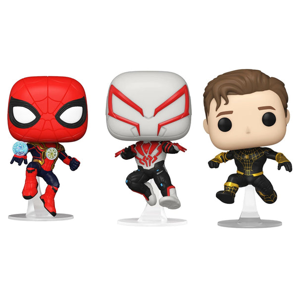 Spider-man No Way Home Unmasked AAA Anime Exclusive + Spider-Man 2099 -Beyond Amazing Amazon Exclusive + Spider-Man Integrated Suit Bundle