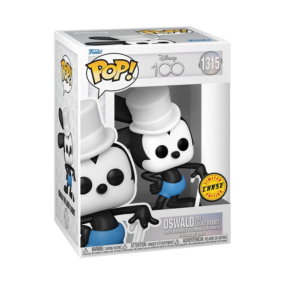 Oswald the Lucky Rabbit Funko Pop! Vinyl Figure Disney 100 with Chance of Chase!