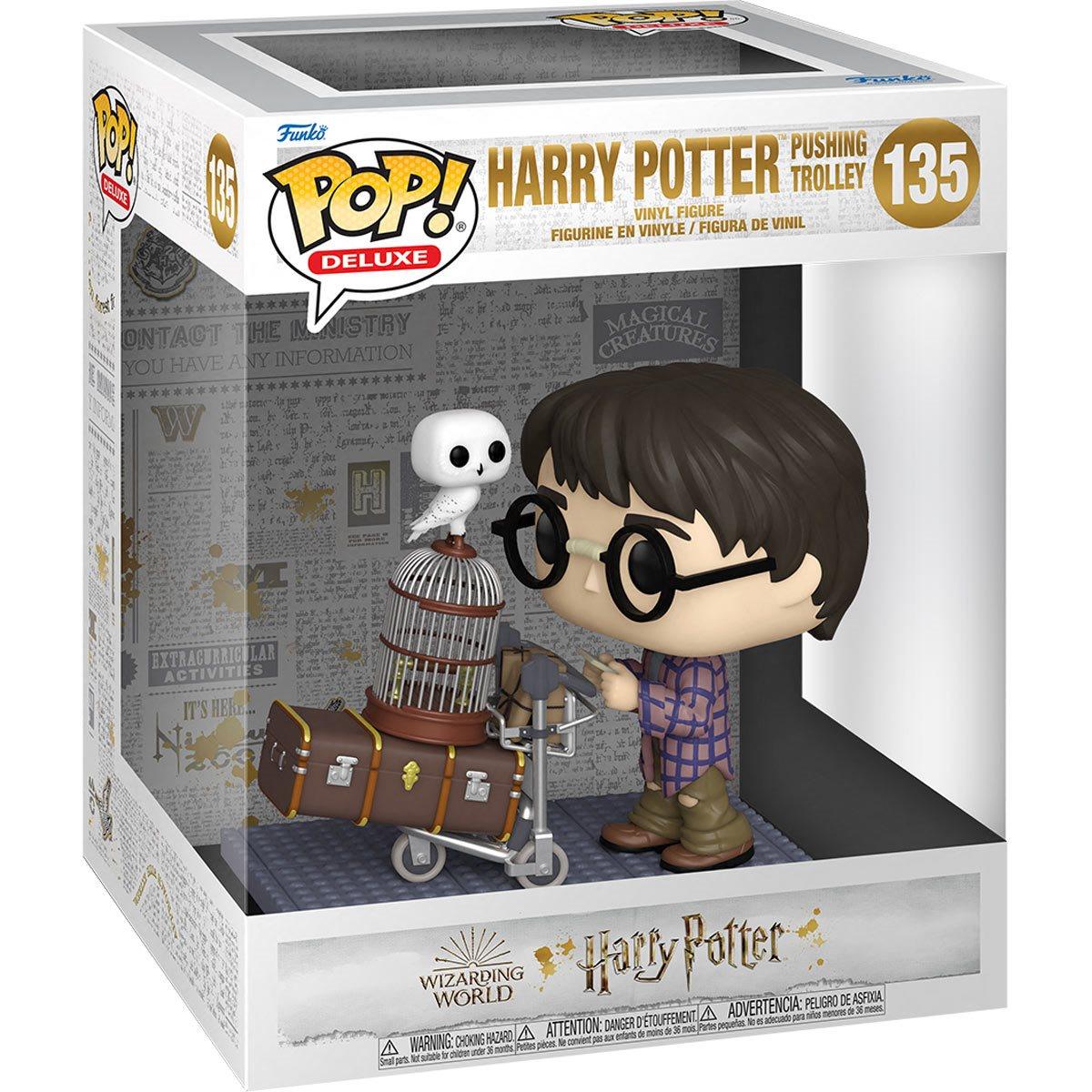 Harry Potter and the Sorcerer's Stone 20th Anniversary Harry Pushing Trolley Deluxe Pop! Vinyl Figure - D-Pop