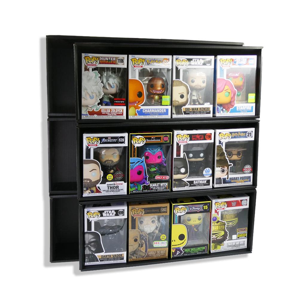 Black Cardboard Display Case - 6 Single Rows - D-Pop