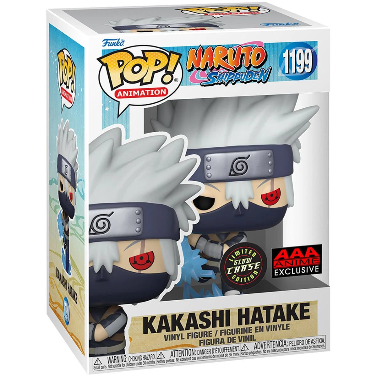 Naruto: Shippuden Young Kakashi Hatake with Chidori Glow-in-the-Dark Pop! Vinyl Figure - AAA Anime Exclusive - D-Pop